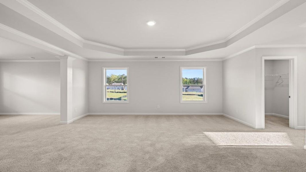 Spacious, unfurnished interior of a new home in Hamptons at Riverwood East, Dallas (Image 45).