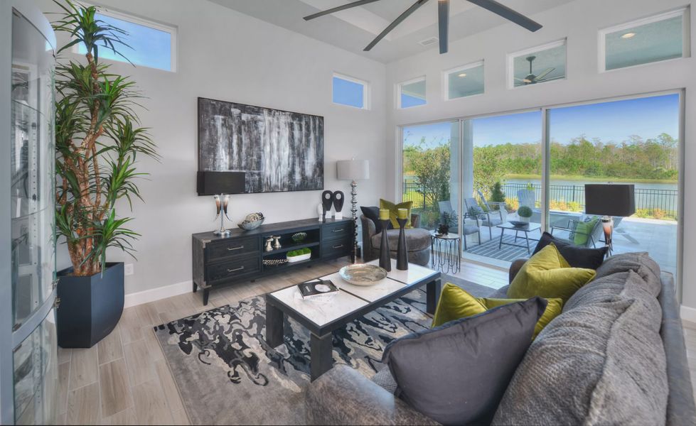 Furnished interior view inside a new home in Mosaic, Daytona Beach (Image 9). Furnished interior view inside a new home in Mosaic, Daytona Beach (Image 9).