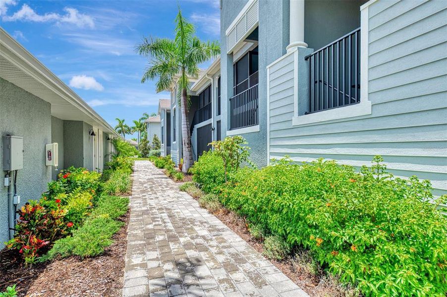 Exterior details and patio area of a home in Wellen Park Golf & Country Club, Venice (Image 23).