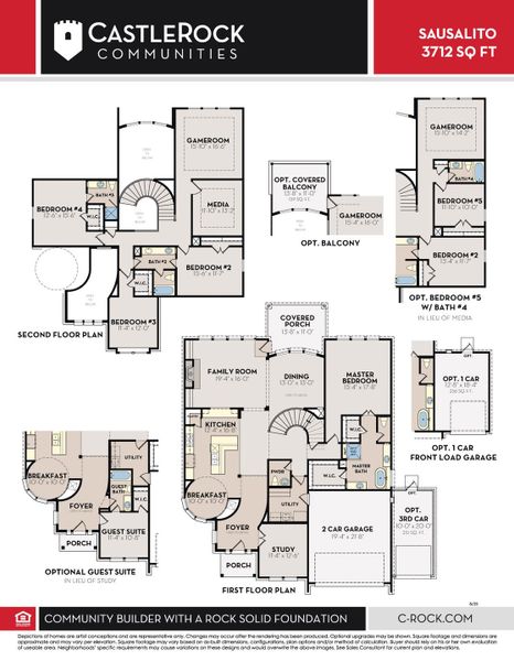 2D floor plan layout for the Sausalito by CastleRock Communities in High Park Hill, Arrington, TN (Image 4). 2D floor plan layout for the Sausalito by CastleRock Communities in High Park Hill, Arrington, TN (Image 4).
