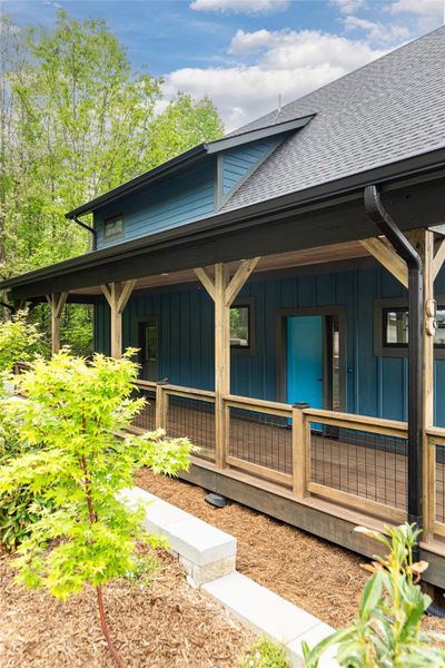 Exterior details and patio area of a home in , Weaverville (Image 20).