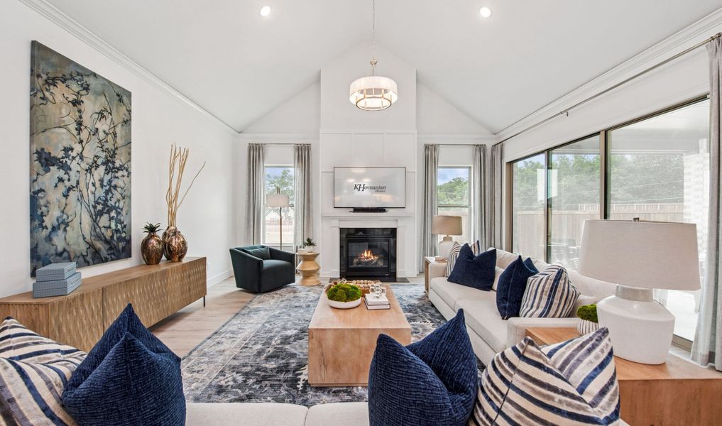 Great room with optional fireplace Great room with optional fireplace