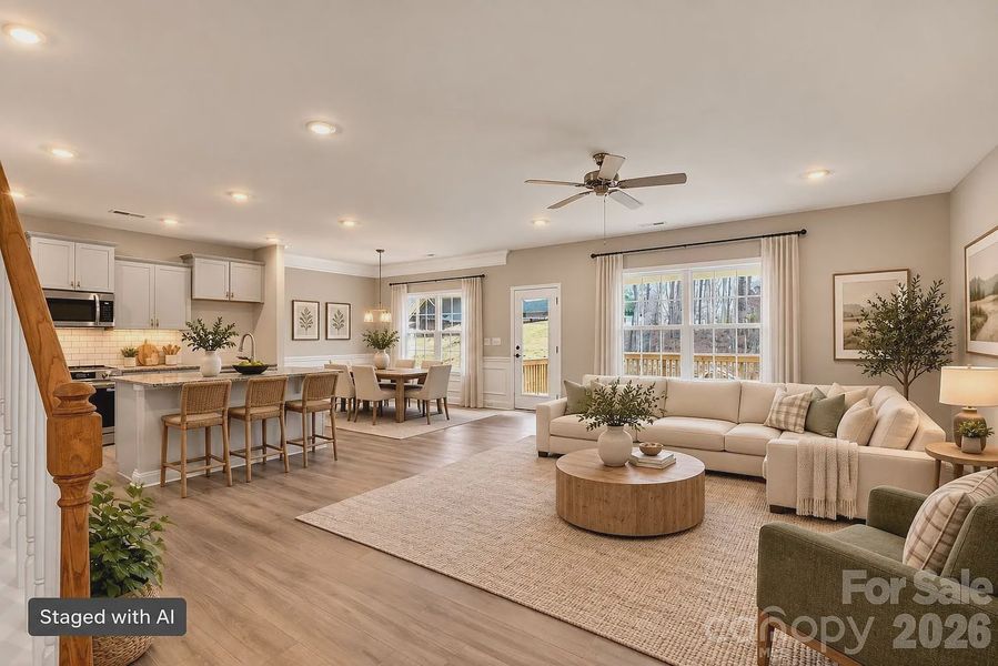 2911 Waterford Lane | Albemarle, NC 28001. Built by Adams Homes - Affordable NC Home 2604 Square Feet - Living Room 2911 Waterford Lane | Albemarle, NC 28001. Built by Adams Homes - Affordable NC Home 2604 Square Feet - Living Room