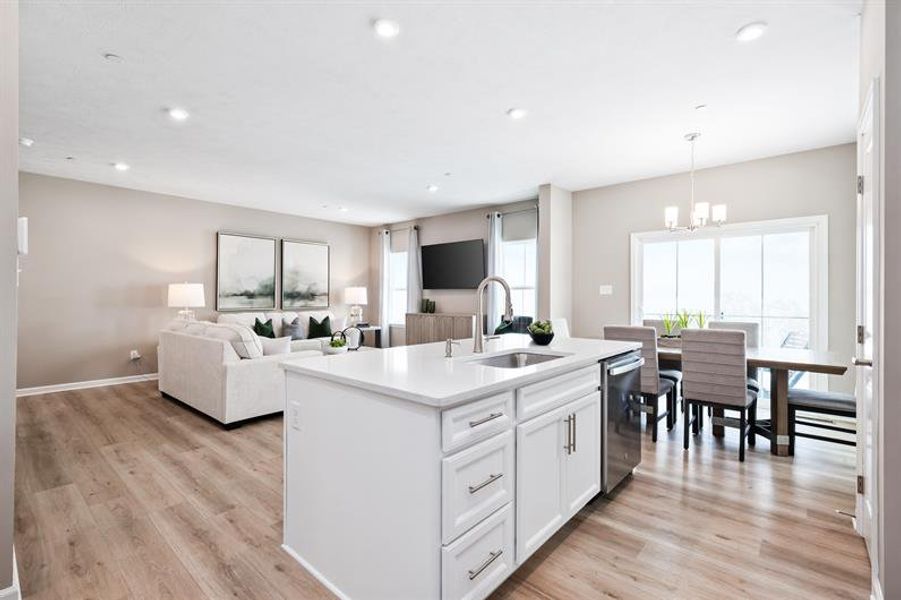 Furnished interior view inside a new home in Windsong Townhomes, Gallatin (Image 4).
