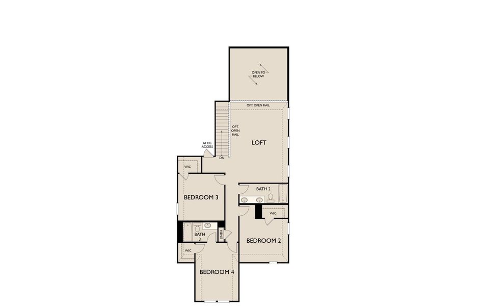 2D floor plan layout of this home in Creekview Fossil Ridge, Pilot Point, TX (Image 3). 2D floor plan layout of this home in Creekview Fossil Ridge, Pilot Point, TX (Image 3).