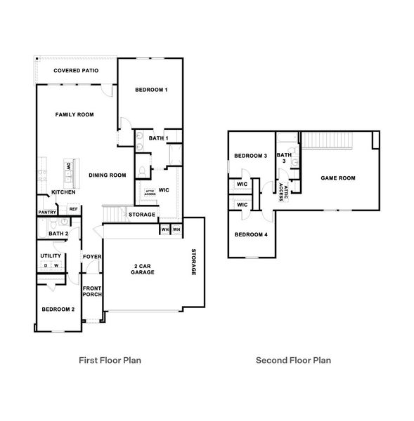 2D floor plan layout of this home in Talavera, Kyle, TX (Image 2).
