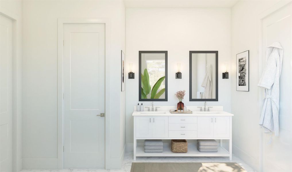 Primary bath (*Artist rendering used for illustration purposes only.) Primary bath (*Artist rendering used for illustration purposes only.)