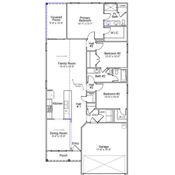 2D floor plan layout of this home in River Tide Farms, Bolivia, NC (Image 3). 2D floor plan layout of this home in River Tide Farms, Bolivia, NC (Image 3).