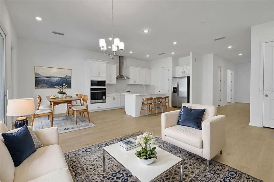 Furnished interior view inside a new home in Serenade at Ovation, Winter Garden (Image 15).