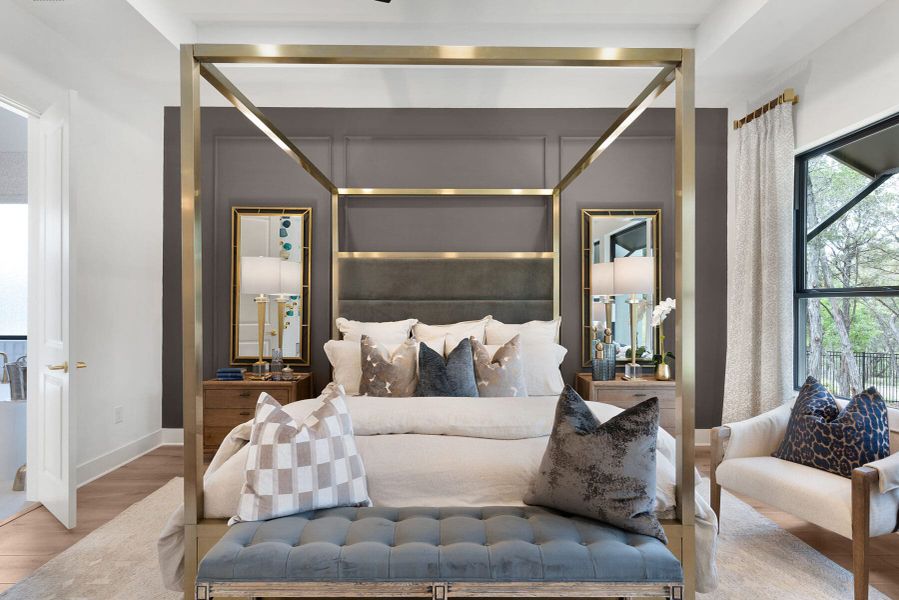 Furnished interior view inside a new home in Enchanted Bluff, Garden Ridge (Image 28). Furnished interior view inside a new home in Enchanted Bluff, Garden Ridge (Image 28).