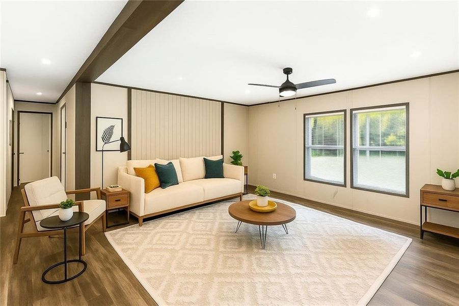 Furnished interior view inside a new home in , Ellijay (Image 18).