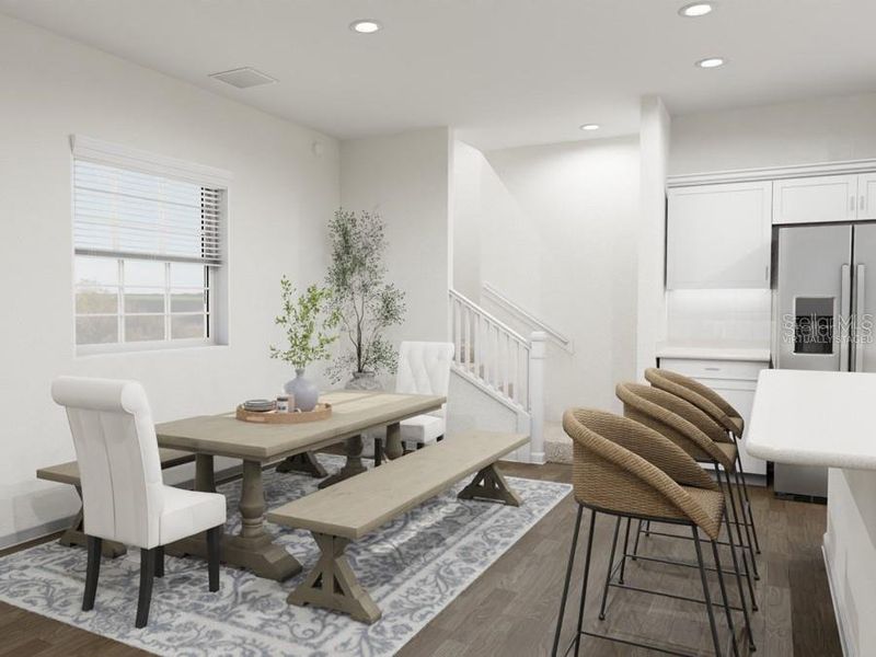 Furnished interior view inside a new home in The Crossings - Bungalows, St. Cloud (Image 10).