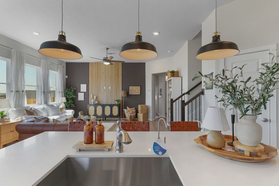 Representative furnished interior of a home built from the Wilshire by Chesmar Homes in Stream Waters, Buda (Image 8).