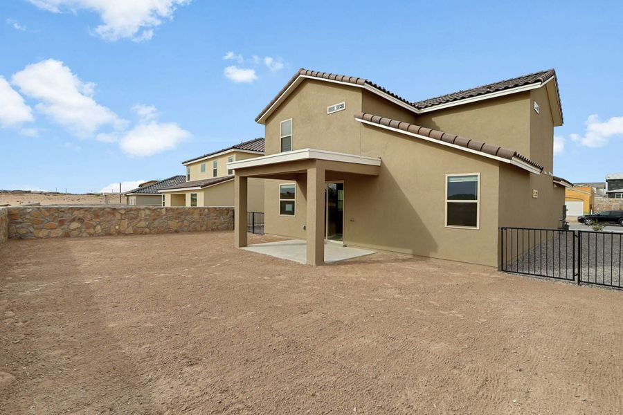 Exterior details and patio area of a home in Emerald Estates, Horizon City (Image 4). Exterior details and patio area of a home in Emerald Estates, Horizon City (Image 4).
