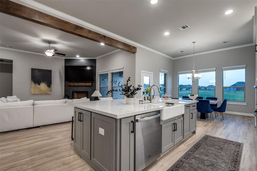 Furnished interior view inside a new home in Lynx Hollow Estates, Forney (Image 11).
