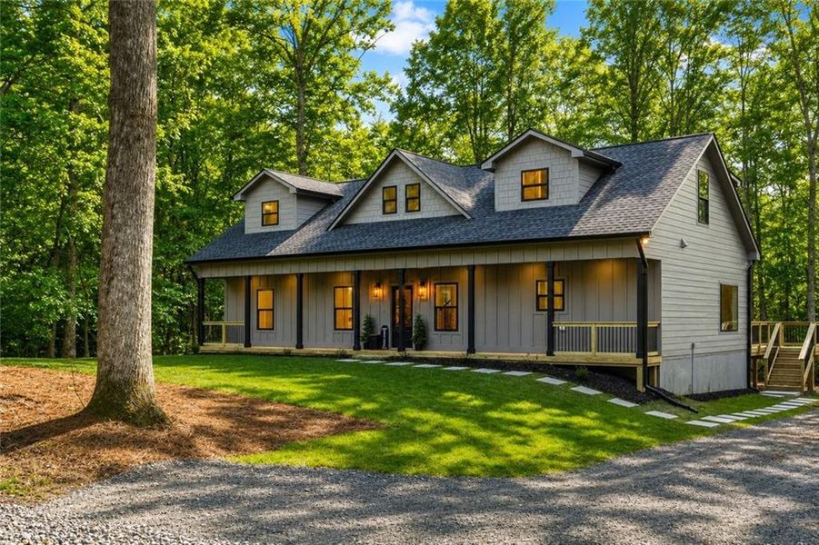 Front exterior of a new home in , Ellijay, GA, highlighting curb appeal (Image 27). Front exterior of a new home in , Ellijay, GA, highlighting curb appeal (Image 27).