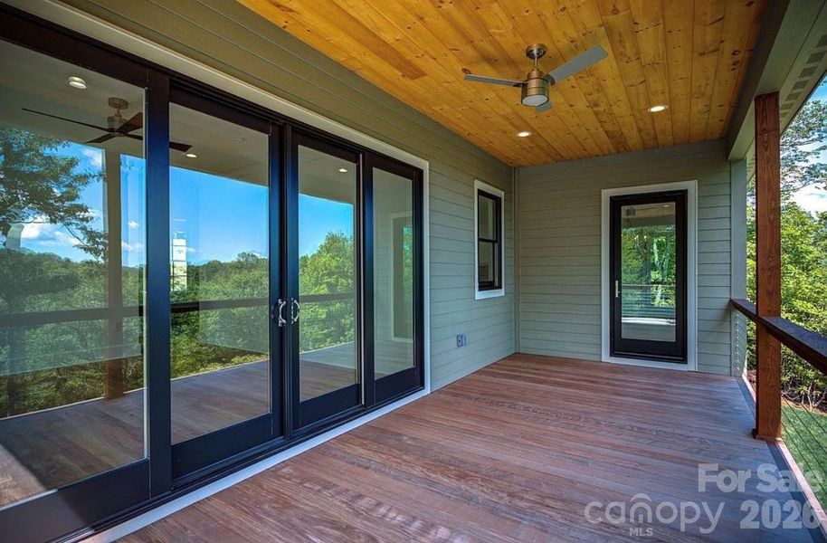 Exterior details and patio area of a home in , Newland (Image 20).