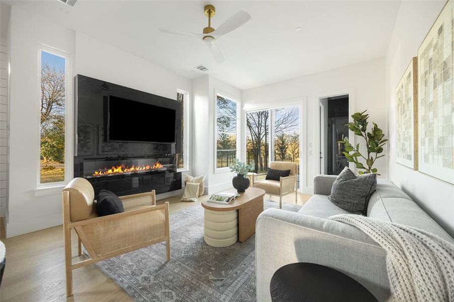 Furnished interior view inside a new home in , Dallas (Image 9).