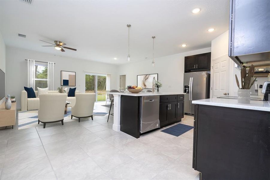 Furnished interior view inside a new home in , Ocala (Image 4). Furnished interior view inside a new home in , Ocala (Image 4).