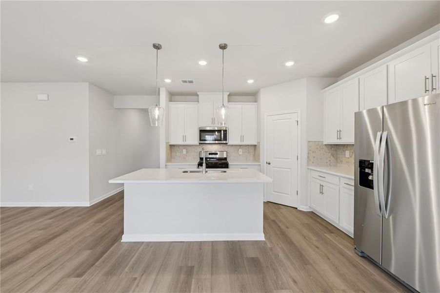 Furnished interior view inside a new home in Parkside at Grayson, Grayson (Image 8).