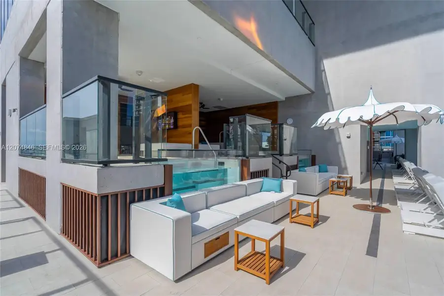 Exterior details and patio area of a home in , Miami (Image 2). Exterior details and patio area of a home in , Miami (Image 2).