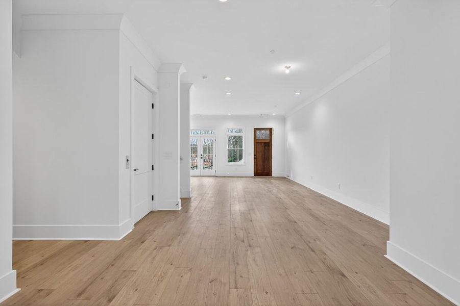 Spacious, unfurnished interior of a new home in Skyview On Broad, Sugar Hill (Image 20). Spacious, unfurnished interior of a new home in Skyview On Broad, Sugar Hill (Image 20).