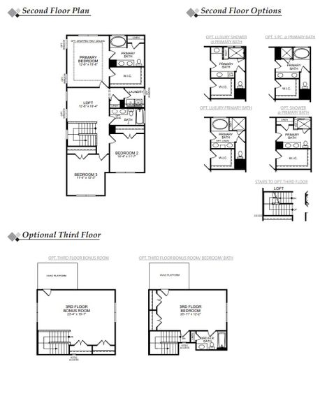 2D floor plan layout for the Whitlock by Eastwood Homes in Caldwell Forest, Charlotte, NC (Image 4).