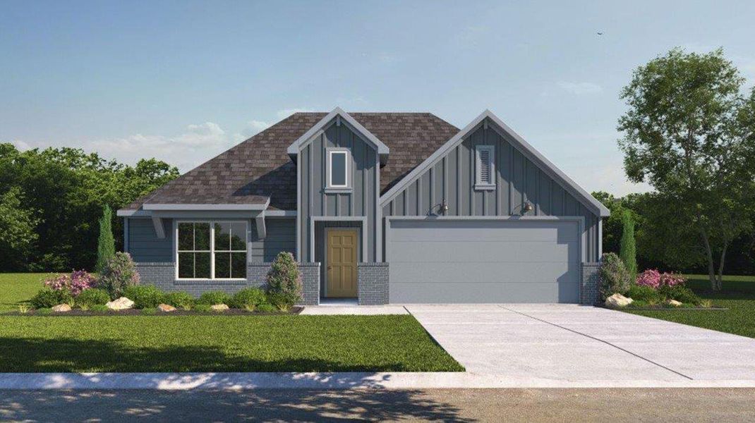 Representative exterior photo of a completed home built from the Kingston by D.R. Horton in Liberty Village, Brenham, TX (Image 2).