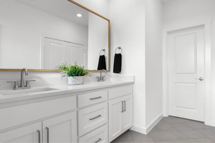 Furnished interior view inside a new home in The Tribute, The Colony (Image 14).
