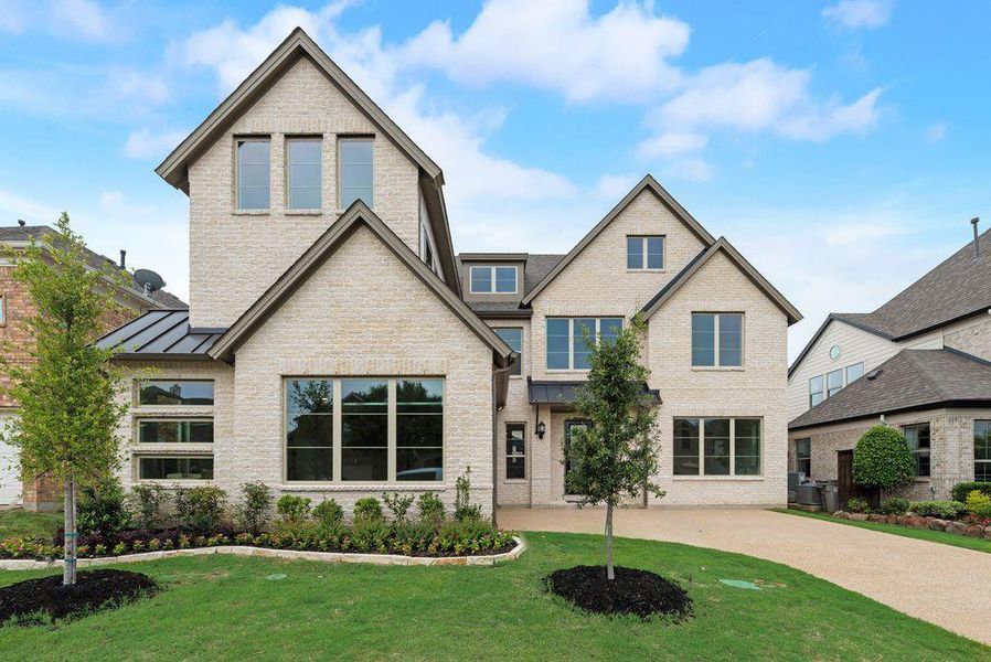 Front exterior of a new home in Frisco Hills, Little Elm, TX, highlighting curb appeal (Image 2).