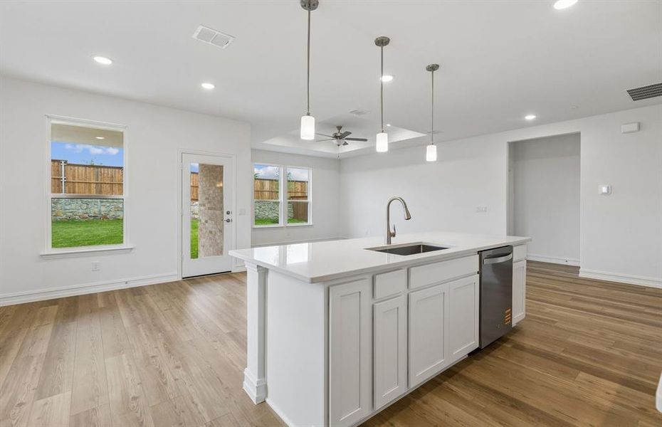 Beautiful kitchen with pendent lighting Beautiful kitchen with pendent lighting