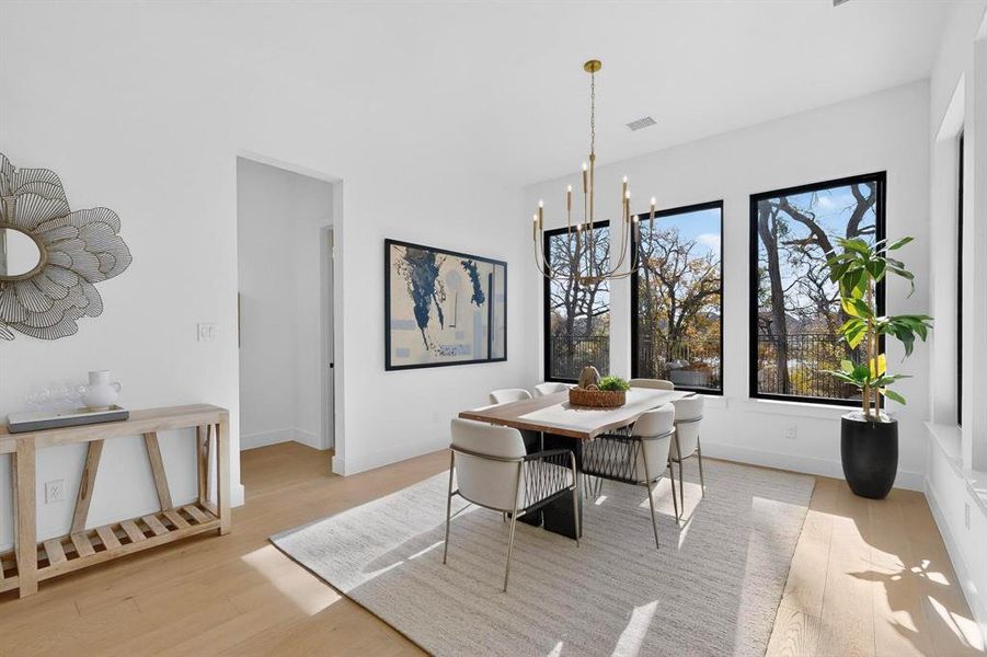 Easy to enjoy nature from inside the comfort of the home.