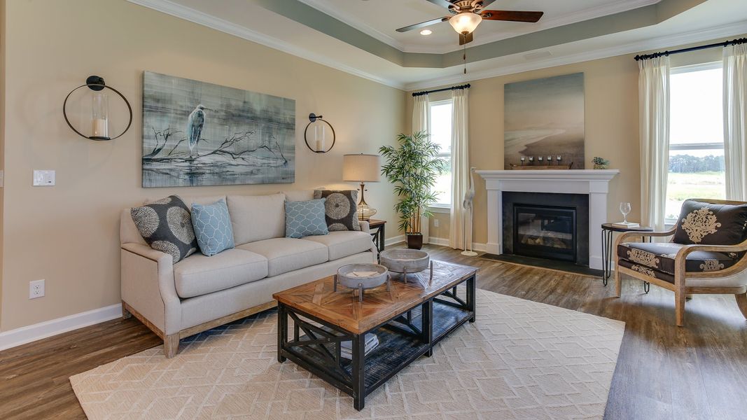 Representative furnished interior of a home built from the The Shorebreak by Chesapeake Homes in Bridgewater - Shorehaven Village, Little River (Image 9).