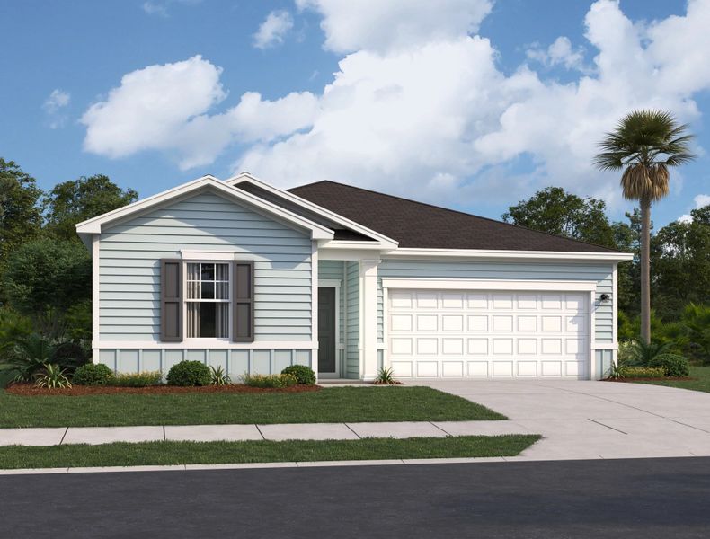 Representative exterior photo of a completed home built from the Hawking by Starlight Homes in Brookewater at Crossprairie, St. Cloud, FL (Image 2). Representative exterior photo of a completed home built from the Hawking by Starlight Homes in Brookewater at Crossprairie, St. Cloud, FL (Image 2).