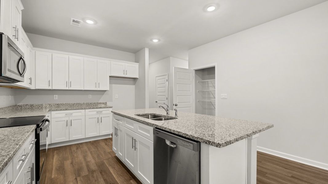 Furnished interior view inside a new home in Bellemeade Landing, Augusta (Image 9). Furnished interior view inside a new home in Bellemeade Landing, Augusta (Image 9).