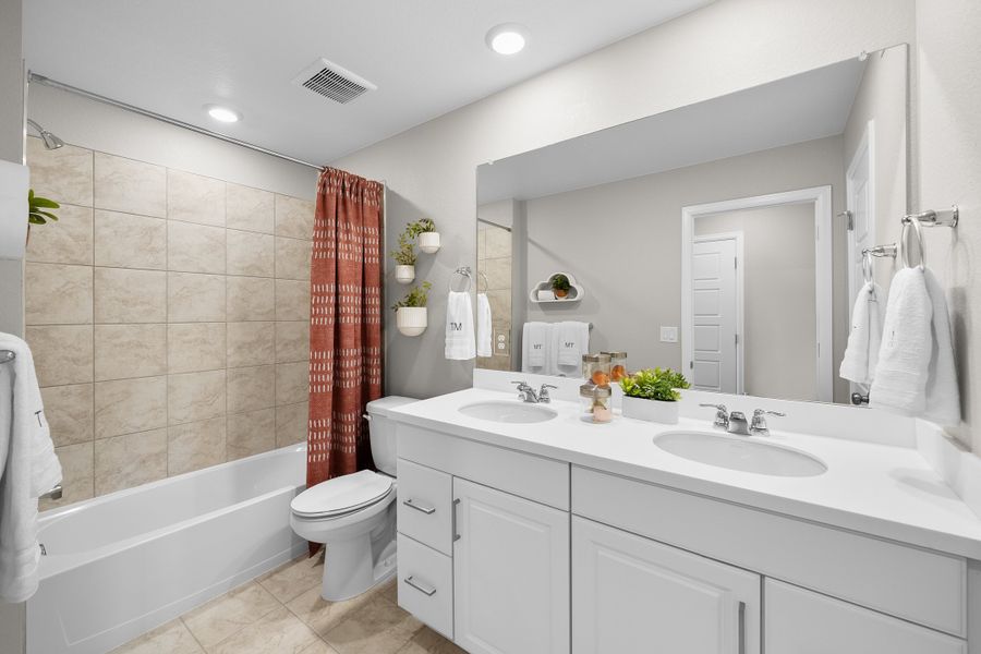 Furnished interior view inside a new home in Trailstone, Arvada (Image 12).