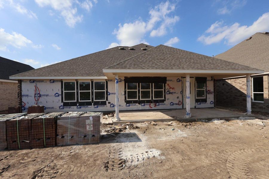 Backyard with covered patio - still under construction!