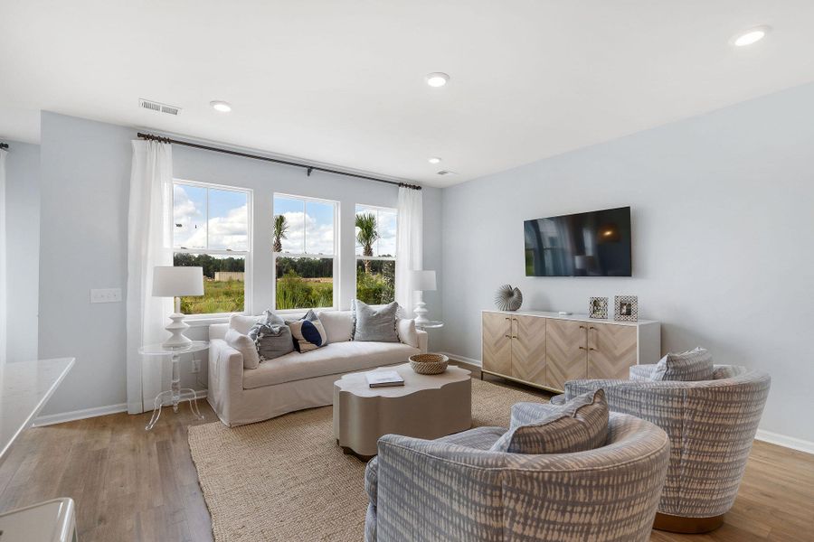 Furnished interior view inside a new home in Sweetgrass at Summers Corner, Summerville (Image 7). Furnished interior view inside a new home in Sweetgrass at Summers Corner, Summerville (Image 7).