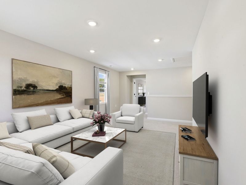 Furnished interior view inside a new home in Watkins Glen, Raleigh (Image 11). Furnished interior view inside a new home in Watkins Glen, Raleigh (Image 11).