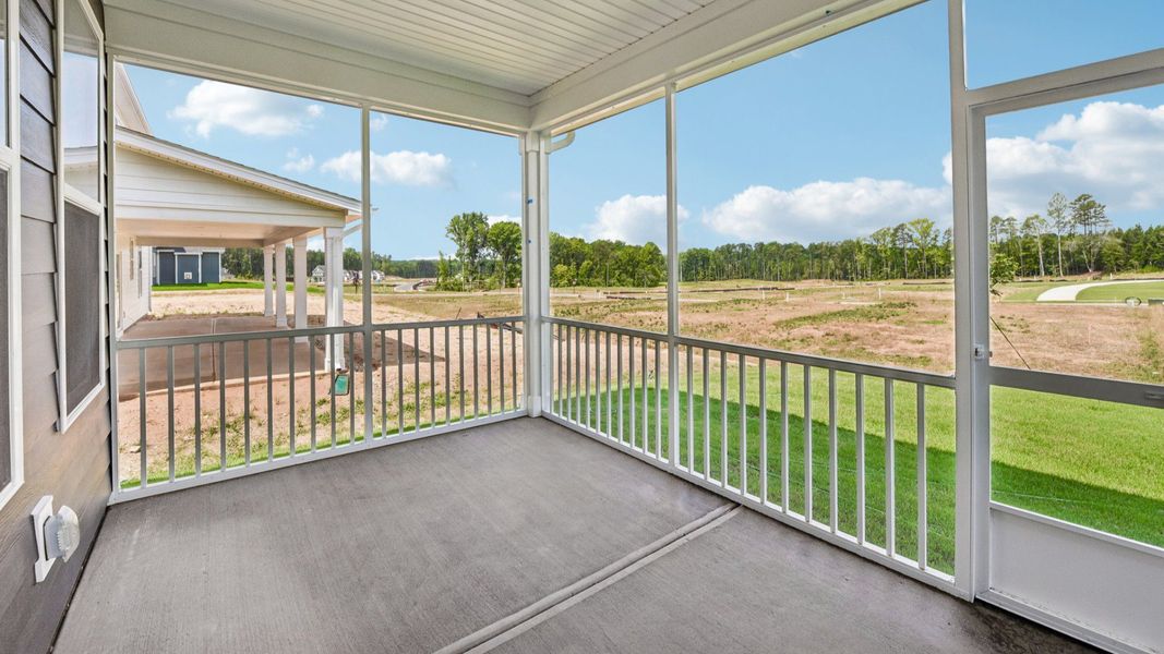 The Stonehaven Plan by DRB Homes in Michaux Gardens - Rear Screened Porch