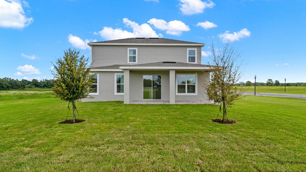 The Sweetgum two story 4 bedroom and 3.5 bath home Quick Move in Home located at Trailside in Mount Dora by DRB Homes