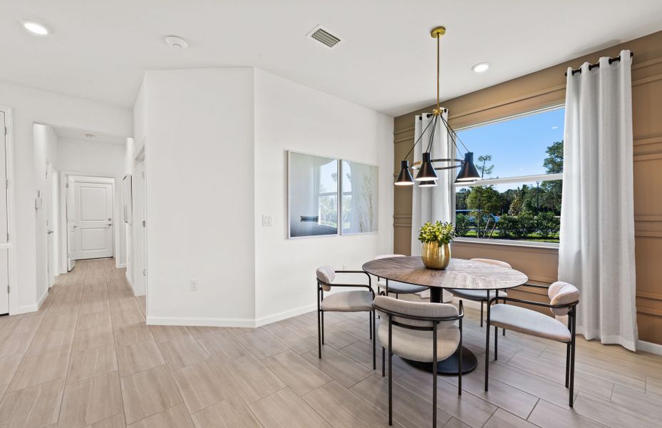 Open living and dining areas