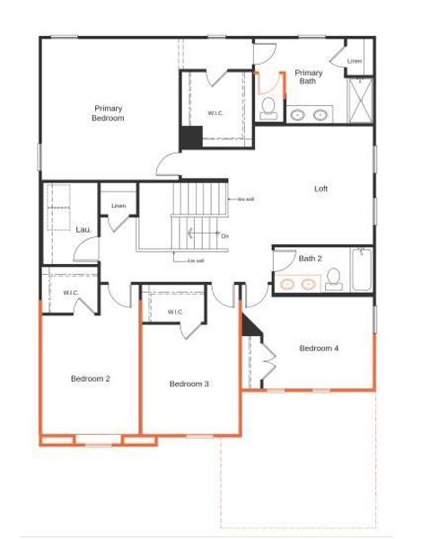 2D floor plan layout of this home in Wilson Creek, Indian Land, SC (Image 3). 2D floor plan layout of this home in Wilson Creek, Indian Land, SC (Image 3).