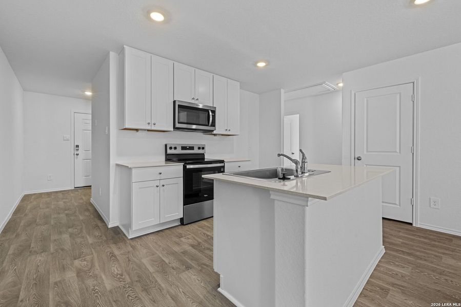 Furnished interior view inside a new home in Arroyo Ranch, Seguin (Image 8). Furnished interior view inside a new home in Arroyo Ranch, Seguin (Image 8).