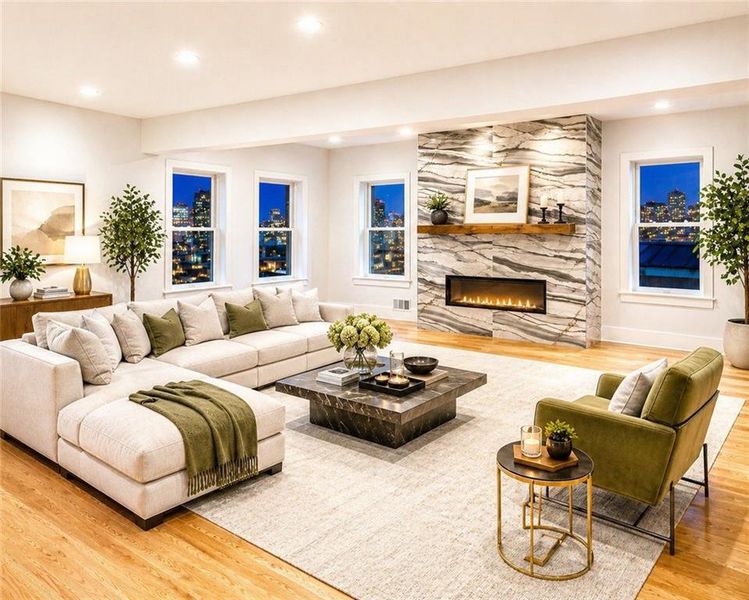 Furnished interior view inside a new home in , Atlanta (Image 16).