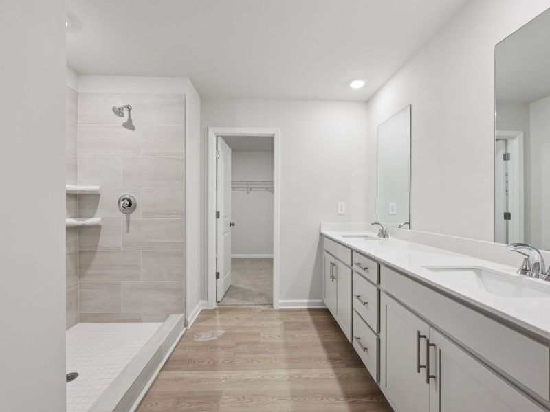 Furnished interior view inside a new home in Parkside at Grayson, Grayson (Image 8).