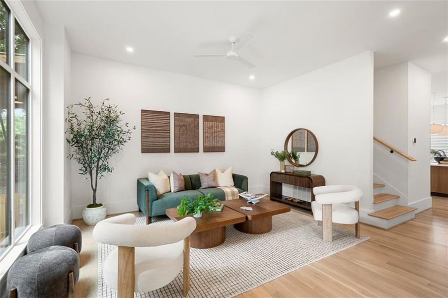 Furnished interior view inside a new home in , Atlanta (Image 53).