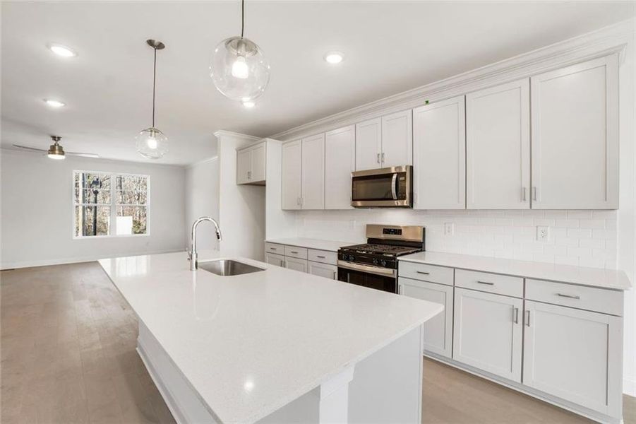 Furnished interior view inside a new home in , Sugar Hill (Image 16). Furnished interior view inside a new home in , Sugar Hill (Image 16).