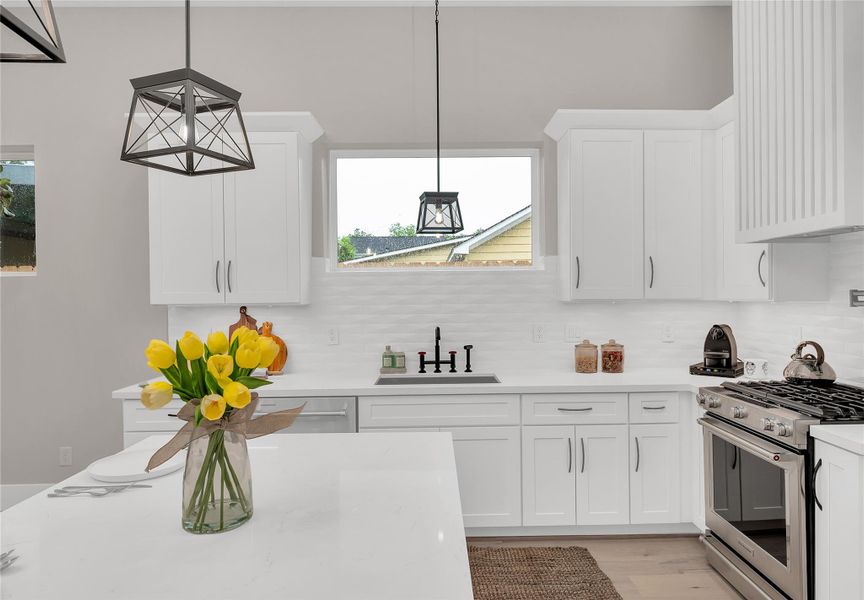 Large window over the sink