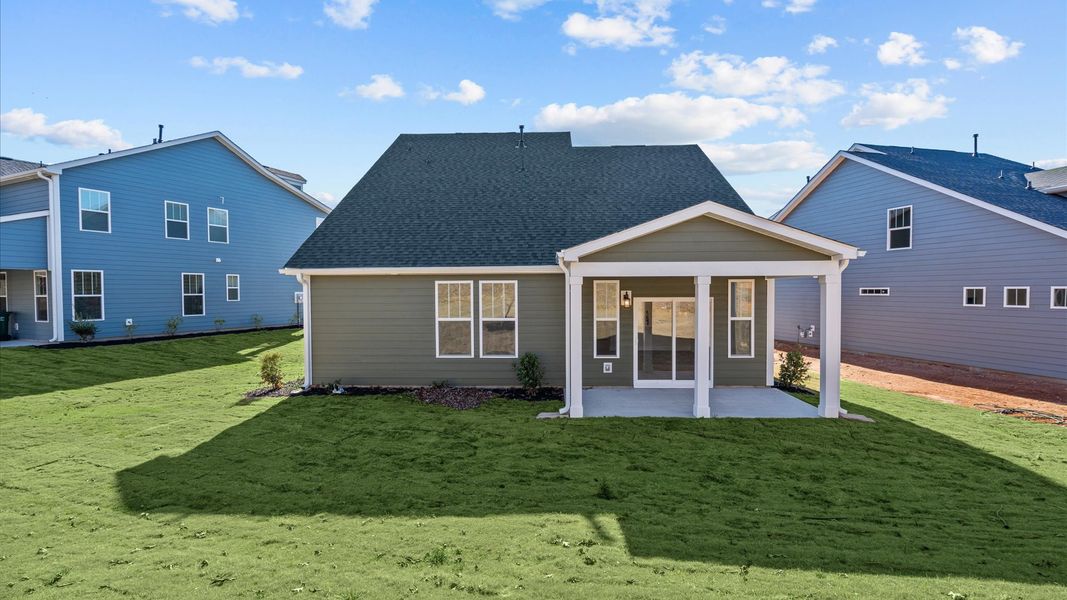 Exterior details and patio area of a home in Pleasant Falls, Moore (Image 22).